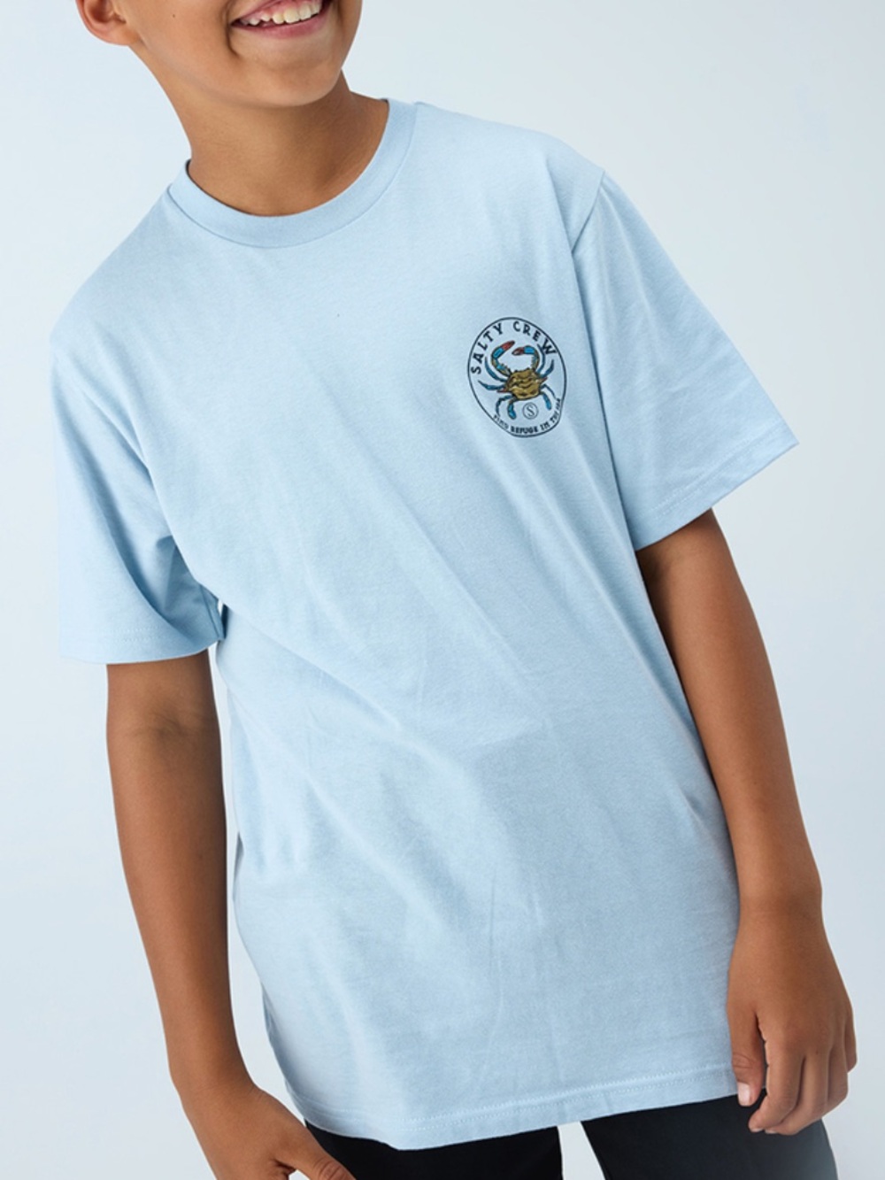 Boys M 10/12 Salty Crew Blue Crab Short Sleeve Tee